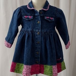 NWOT Oshkosh Demin Dress. Size 12mo